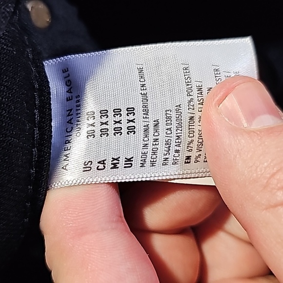 American Eagle next level flex black 30x30 stacked skinny jeans - Picture 8 of 8